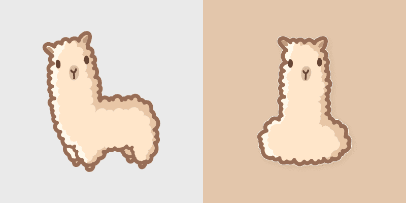 Cute Llama Custom Cursor Pack