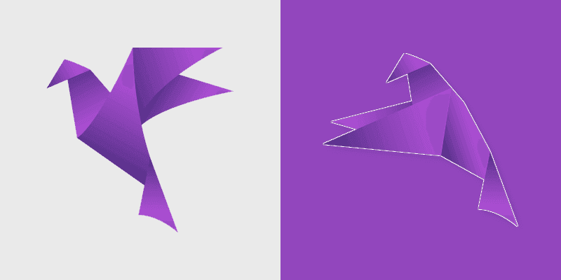 Cute Cursor Pack - Purple Origami Bird