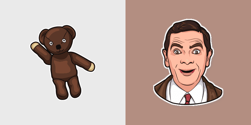Custom Cursor Pack - Mr. Bean and Teddy Bear Collection