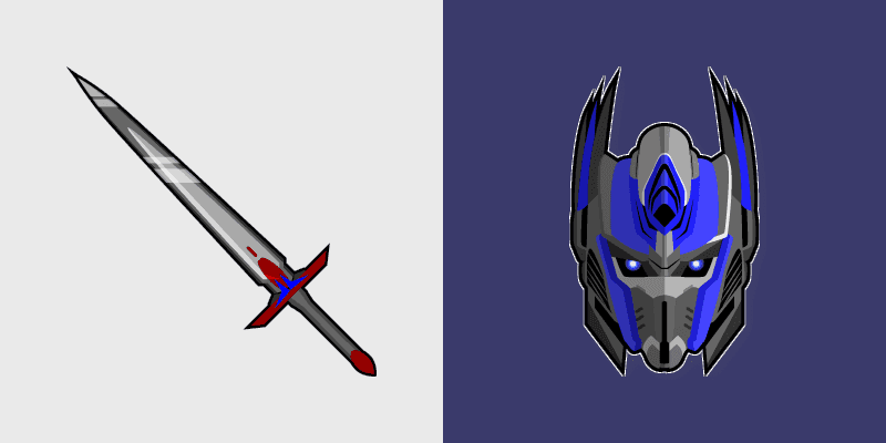 Custom Cursor - Optimus Prime and Sword Edition
