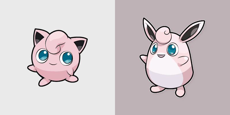 Cute Cursor Pack - Jigglypuff & Wigglytuff