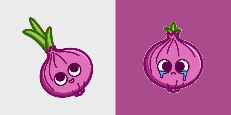 Purple Onion Cute Mouse Cursor Pack