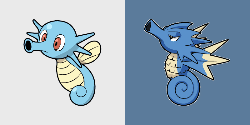 Cute Cursor Pack: Horsea & Seadra