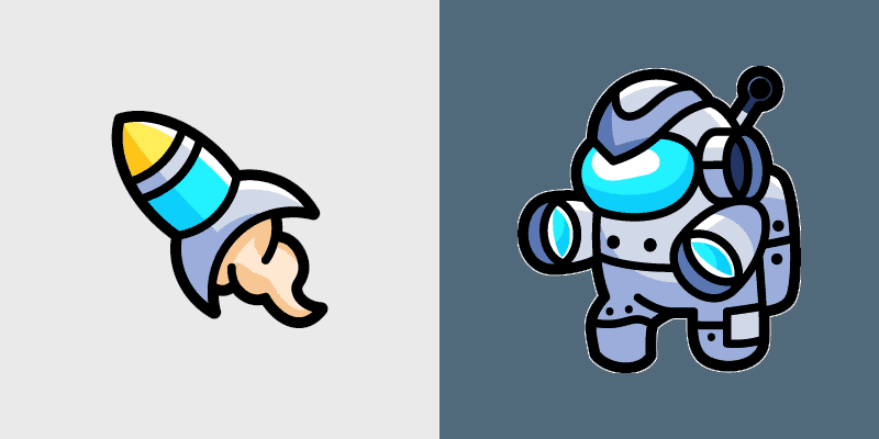 Among Us Custom Cursor Pack - Cyborg Rocket