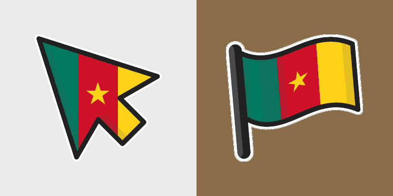 Cameroon Flag Cute Mouse Cursor Pack