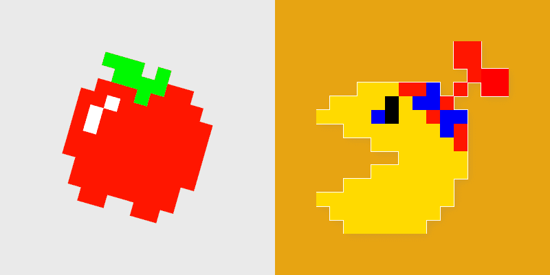 Custom Cursor Pack - Pixel Jr. Pac-Man & Apple