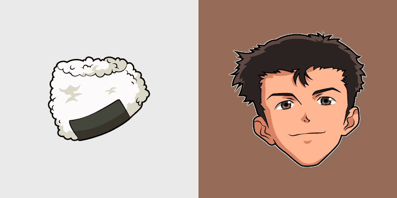 Custom Cursor Pack - Neon Genesis Evangelion Tōji Suzuhara and Onigiri