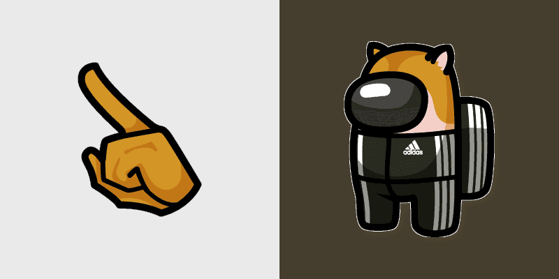 Custom Cursor Pack - Among Us Doge Meme Adidas