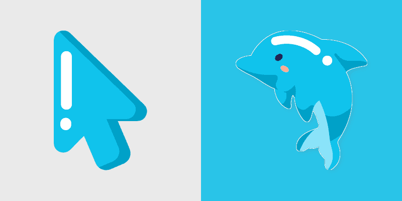 Cute Dolphin Custom Cursor