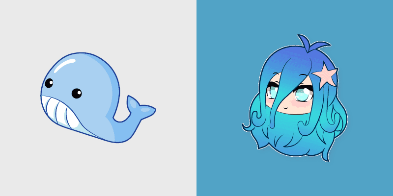 Custom Cute Coral and Dolphin Mouse Cursor
