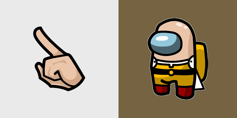 Among Us Custom Saitama Mouse Cursor Pack