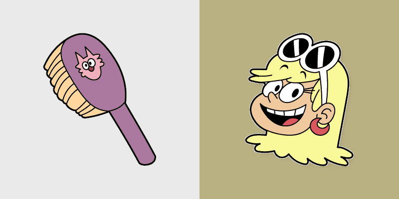 Loud House Leni's Cute Hairbrush Custom Cursor