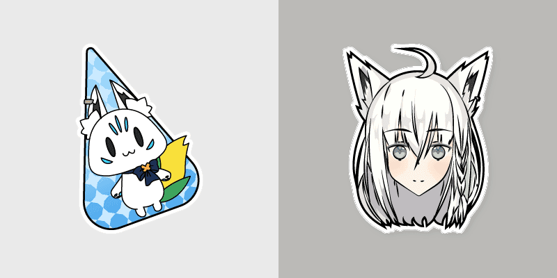 Fubuki Fox Cute Cursor Pack