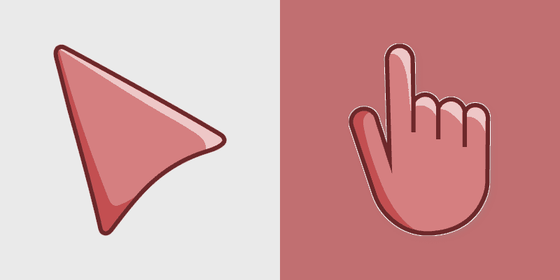 Cute Cursor in Old Rose