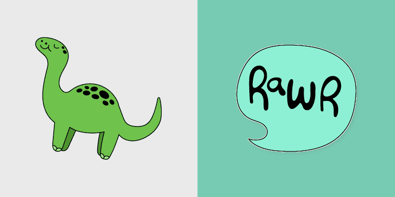 Cute Cursor Pack - Rawr Dinosaur