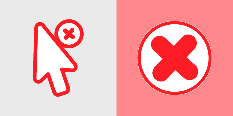 Cute Red Close Tab Prank Cursor Pack