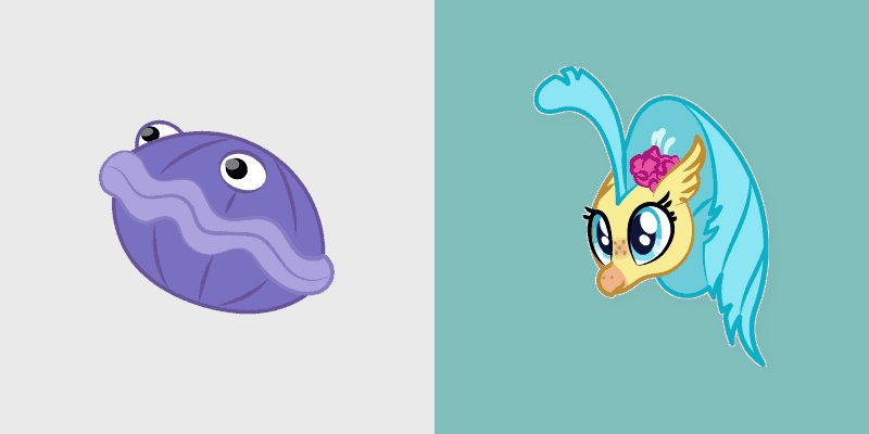 Princess Skystar and Shelly Cute Mouse Cursor Pack