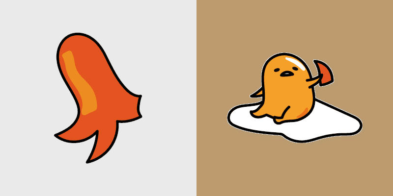 Cute Cursor Gudetama Octopus