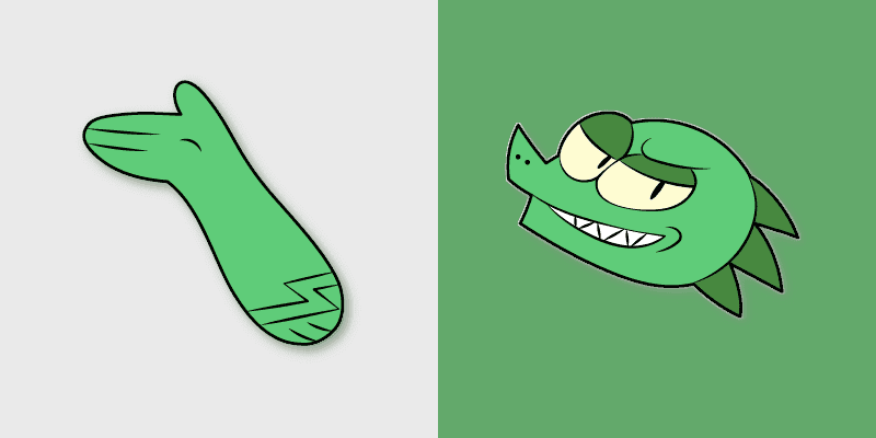 Cute Cursor Pack - Chameleon Jr. from OK K.O.! Let's Be Heroes