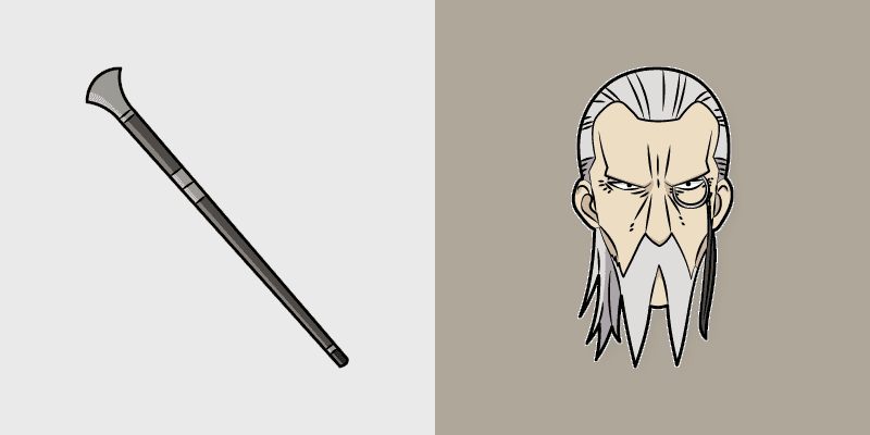 Custom Cursor Pack - Spy x Family Henry Henderson & Cane