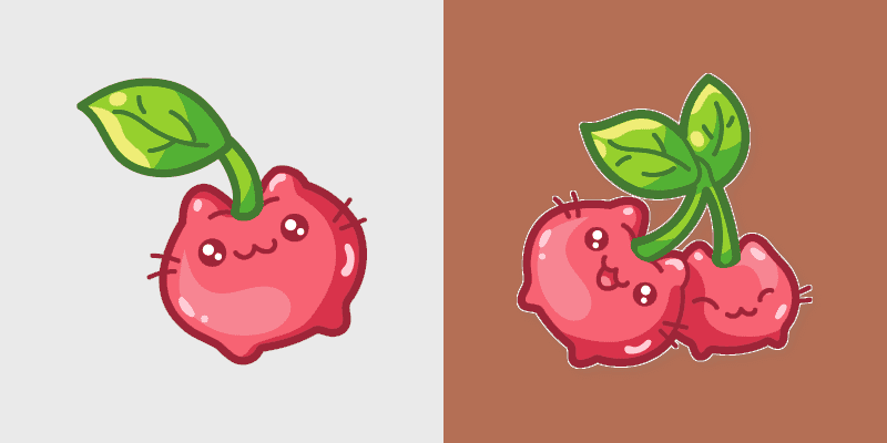 Cute Cherry Cat Cursor Pack