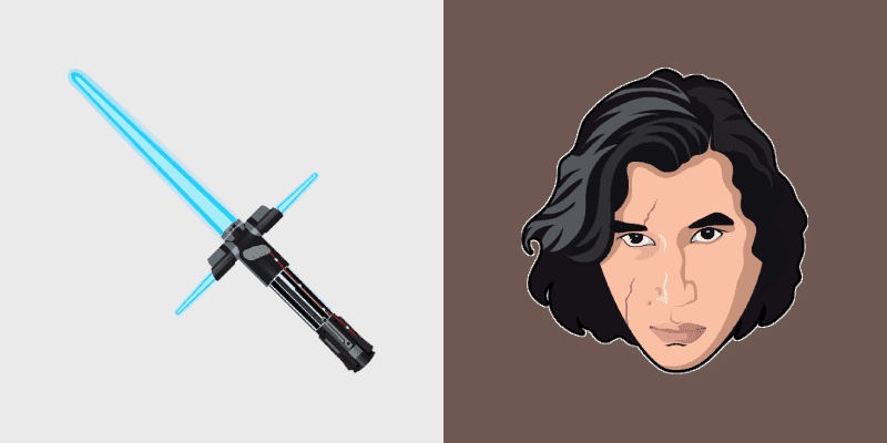 Custom Cute Kylo Ren Blue Lightsaber Cursor Pack