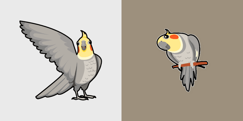 Adorable Cockatiel Mouse Cursor Pack